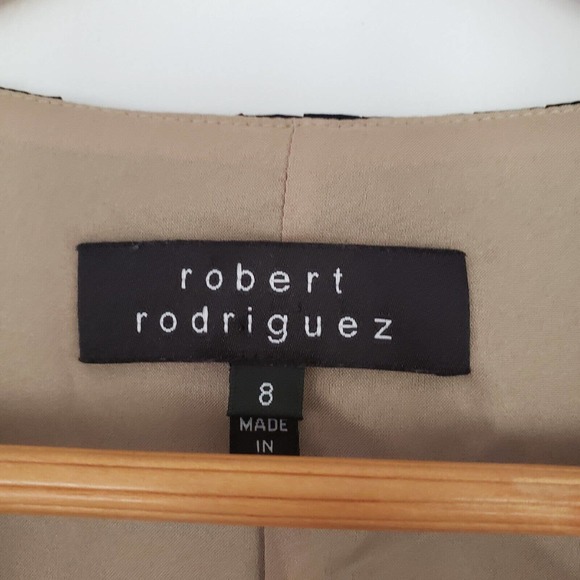 Robert Rodriguez Black Silk Lace Strapless Pleated Dress Size 8 Medium V Neck - Picture 3 of 10